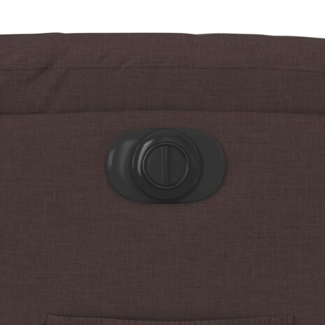 Fauteuil verstelbaar elektrisch stof donkerbruin