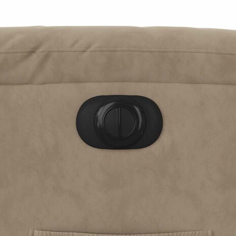 Fauteuil verstelbaar elektrisch microvezelstof taupe