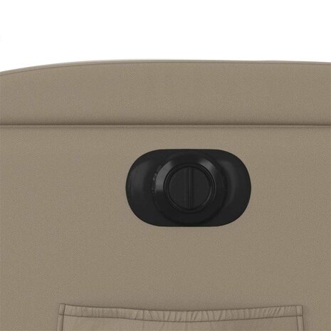 Fauteuil verstelbaar elektrisch kunstleer cappuccinokleurig