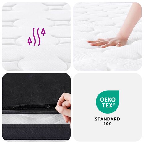 Binnenveringmatras middelhard 140x200 cm
