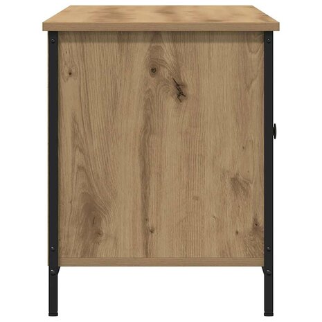 TV-kast artisanaal eikenkleurig 100 x 40 x 50 cm Bewerkt hout