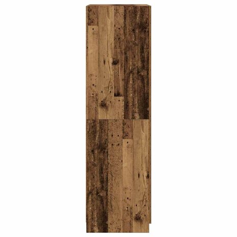 Kledingkast 80x52x180 cm bewerkt hout oud houtkleurig