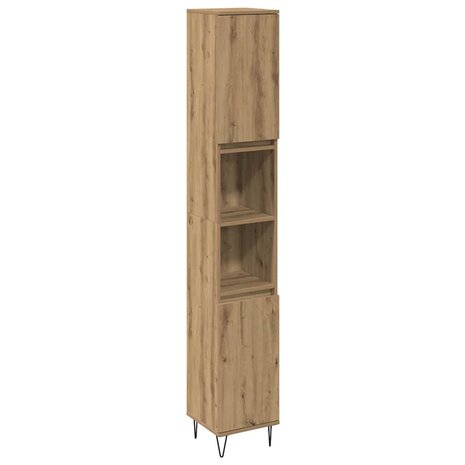 Badkamermeubelset met plank 3 pcs Artisan Eiken Bewerkt hout