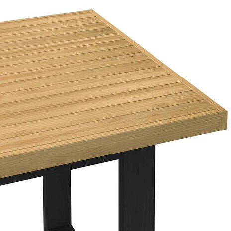Eettafel NOAIN U-vormige poten 160x90x75 cm massief hout