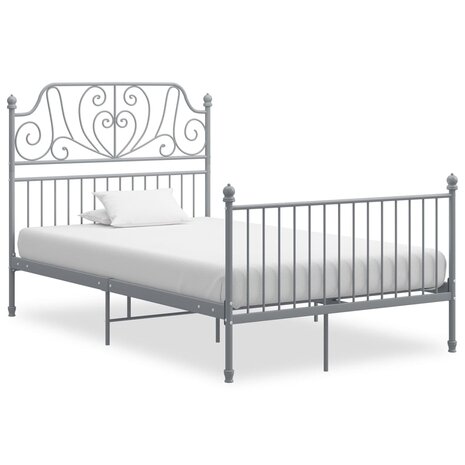 Bedframe metaal grijs 120x200 cm