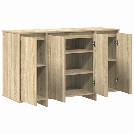 Dressoir Sonoma eiken 120 x 41 x 75 cm Bewerkt hout