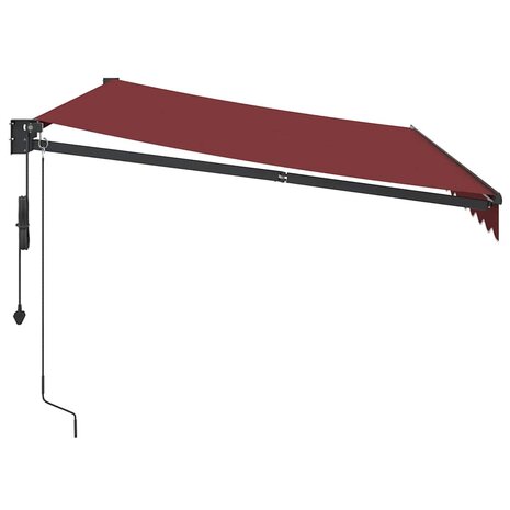 Luifel automatisch uittrekbaar 350x250 cm bordeauxrood