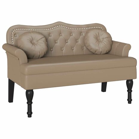 Chesterfield Bank Cappuccino 120,5 x 65 x 75 cm Nep Leer