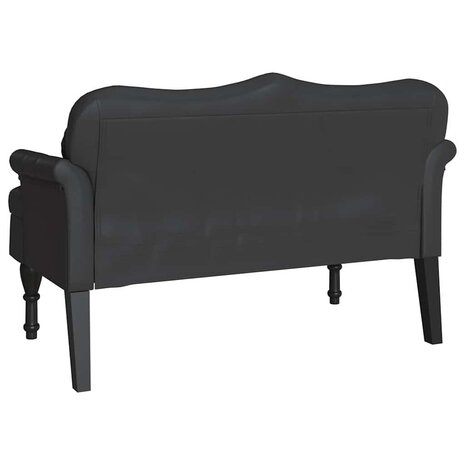 Chesterfield Bank met kussen Zwart 120,5 x 65 x 75 cm Nep Leer