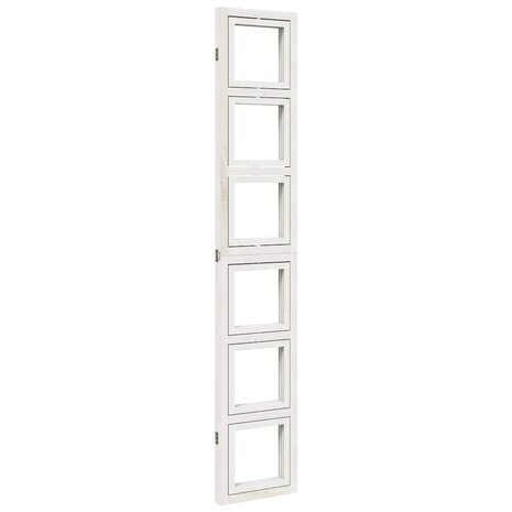 Kamerscherm met 3 panelen massief paulowniahout wit