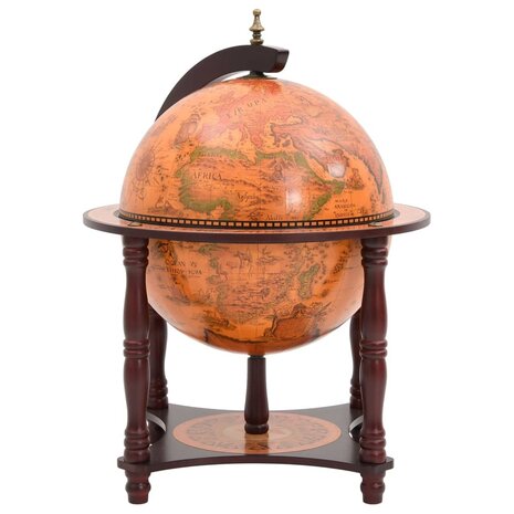 Globebar massief eucalyptushout bruin
