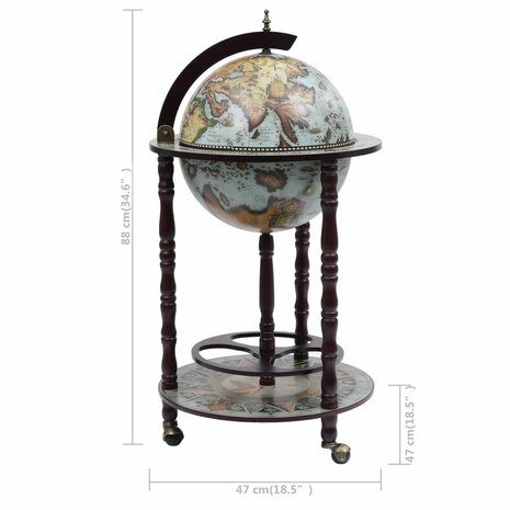 Globebar eucalyptushout blauw