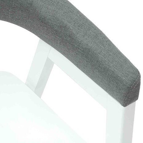 Eettafelstoelen 2 pcs Wit 54 x 57 x 73 cm Massief rubberhout