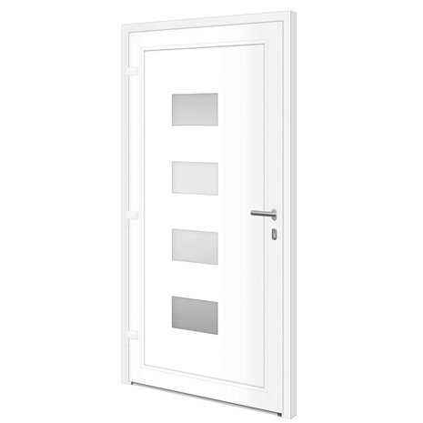 Voordeur 110x210 cm aluminium en PVC antracietkleurig