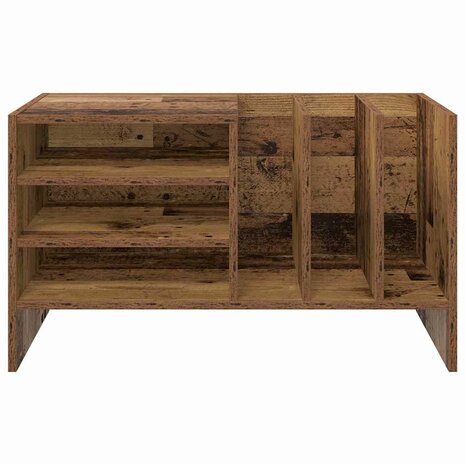 Platenkast met plank Oudhout 78.5 x 35 x 45 cm Bewerkt hout