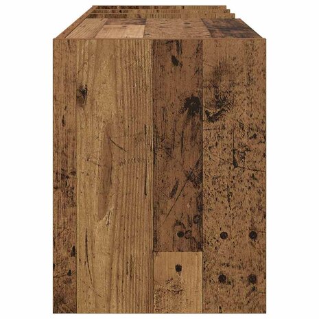 Platenkast met plank Oudhout 78.5 x 35 x 45 cm Bewerkt hout
