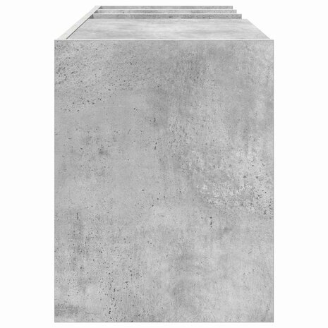 Platenkast met plank Beton Grijs 78.5 x 35 x 45 cm Bewerkt hout