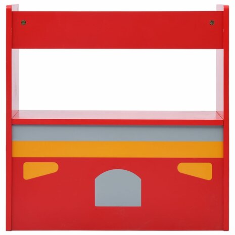 3-delige Kinderstoelen- en tafelset brandweerwagenontwerp hout