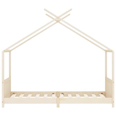 Kinderbedframe massief grenenhout 90x200 cm