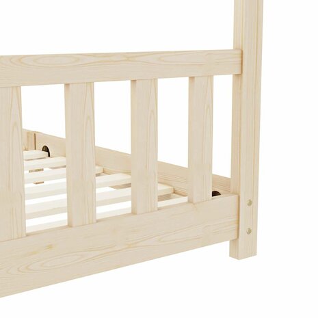 Kinderbedframe massief grenenhout 90x200 cm
