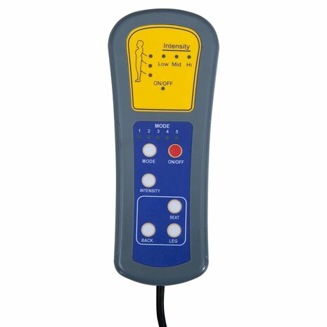 Massagestoel elektrisch stof lichtgrijs