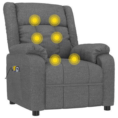 Massagestoel elektrisch stof donkergrijs