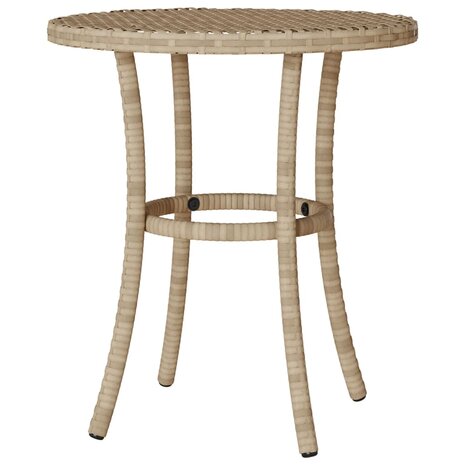 3-delige Bistroset met kussens poly rattan gemengd beige