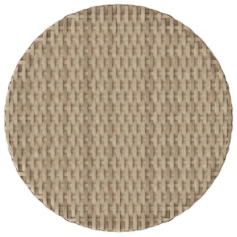 3-delige Bistroset met kussens poly rattan gemengd beige