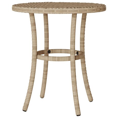 3-delige Bistroset met kussens poly rattan gemengd beige