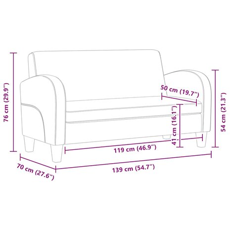 Tweezitsbank kunstsu&egrave;de bruin